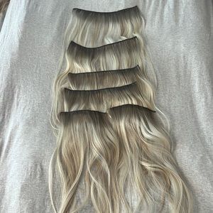 24 Inch Weft Hair Extensions Remy Human Hair Sew In Hair Ombre Brown to Blonde
